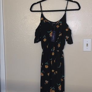Black floral Romper